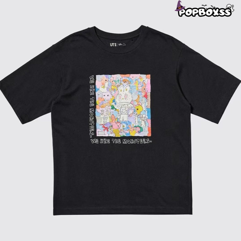 POP MART UT Graphic T-Shirt | THE MONSTERS LABUBU BLACK - POP BOX