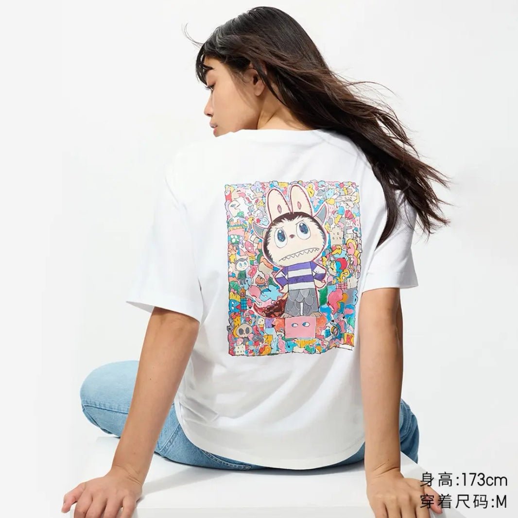 POP MART UT Graphic T-Shirt | THE MONSTERS LABUBU WHITE - POP BOX