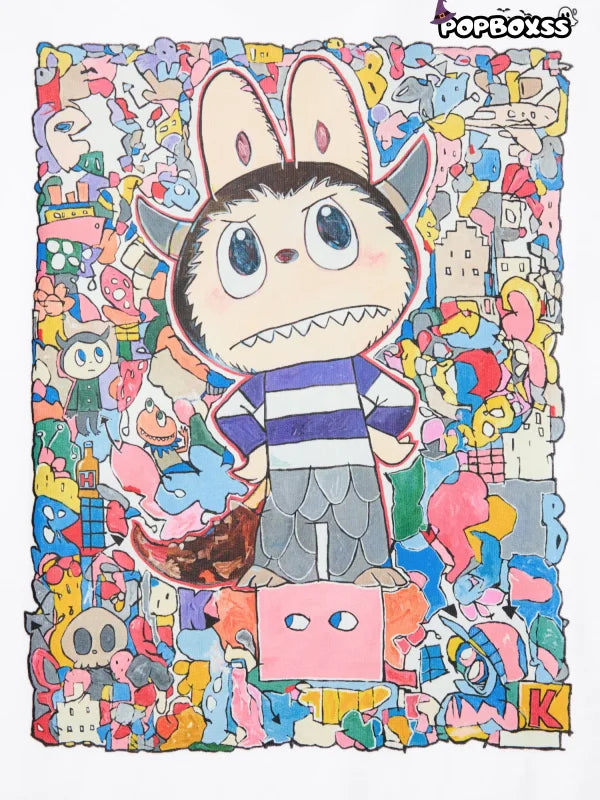 POP MART UT Graphic T-Shirt | THE MONSTERS LABUBU WHITE