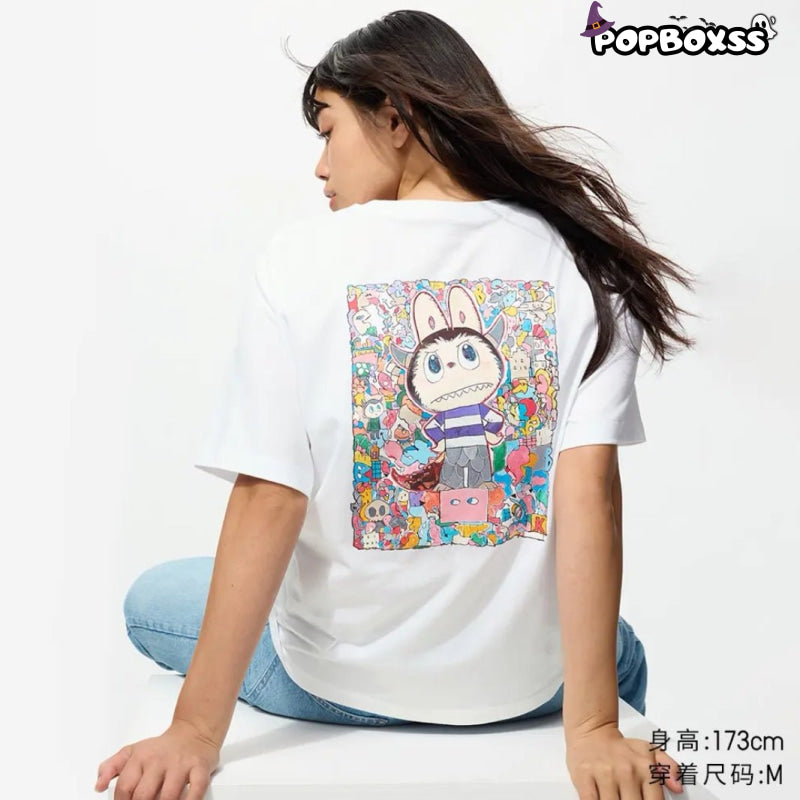 POP MART UT Graphic T-Shirt | THE MONSTERS LABUBU WHITE - POP BOX