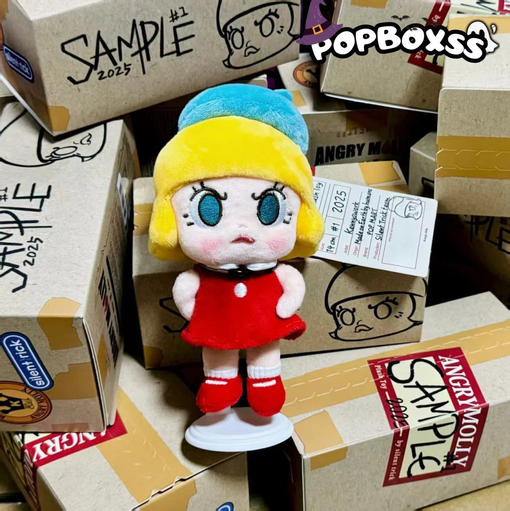 POPMART Angry MOLLY 2025 PTS Exhibition limited edition vinyl plush pendant - POP BOX