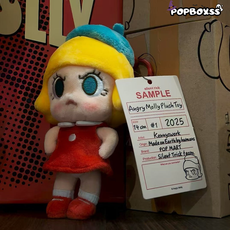 POPMART Angry MOLLY 2025 PTS Exhibition limited edition vinyl plush pendant - POP BOX