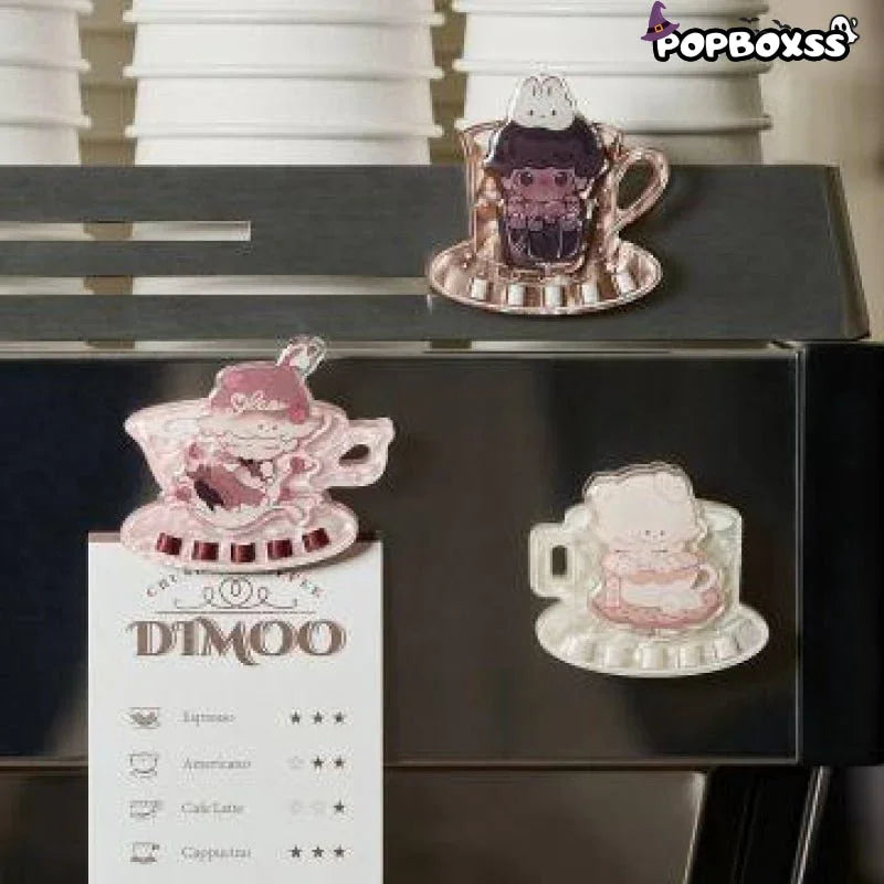 POPMART DIMOO Crush On Coffee Series - Acrylic Fridge Magnet Clip Blind Box - POP BOX