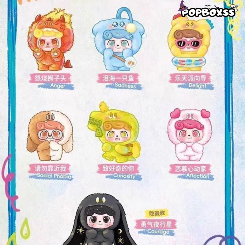 Q Kid Emotional Hairy Monsters Series Pendant Plush Dolls. Blind Box - POP BOX