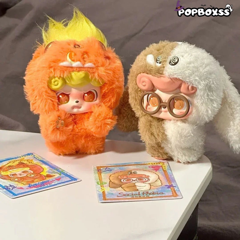 Q Kid Emotional Hairy Monsters Series Pendant Plush Dolls. Blind Box - POP BOX