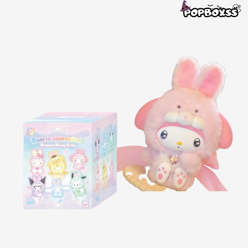 SANRl0 Characters Diamond Bunny Baby Series Plush Blind Box 1 BOX