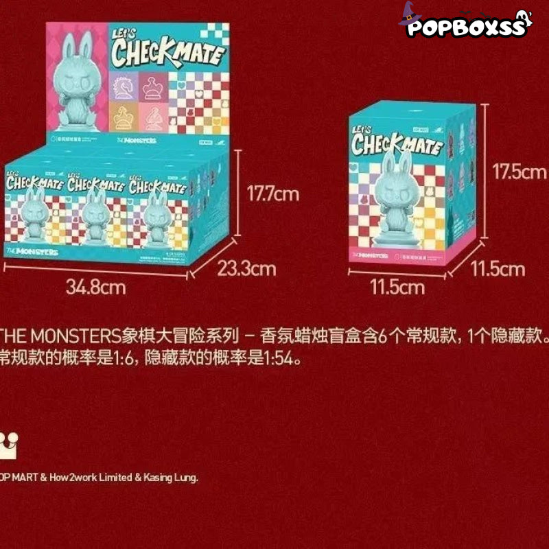 The Monsters Labubu Let's Checkmate Series Scented Candles. Blind Box - POP BOX