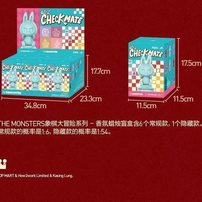 The Monsters Labubu Let's Checkmate Series Scented Candles. Blind Box - POP BOX