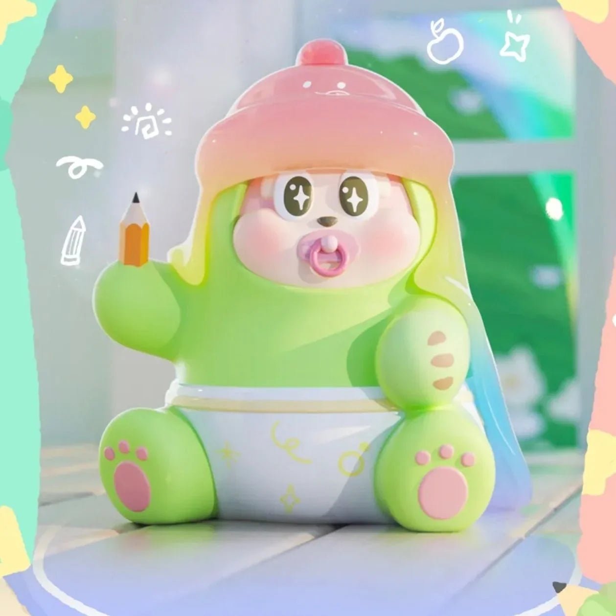 THE SLLO Dinosaur Series PVC Figures. Fuzzy Blind Box - POP BOX