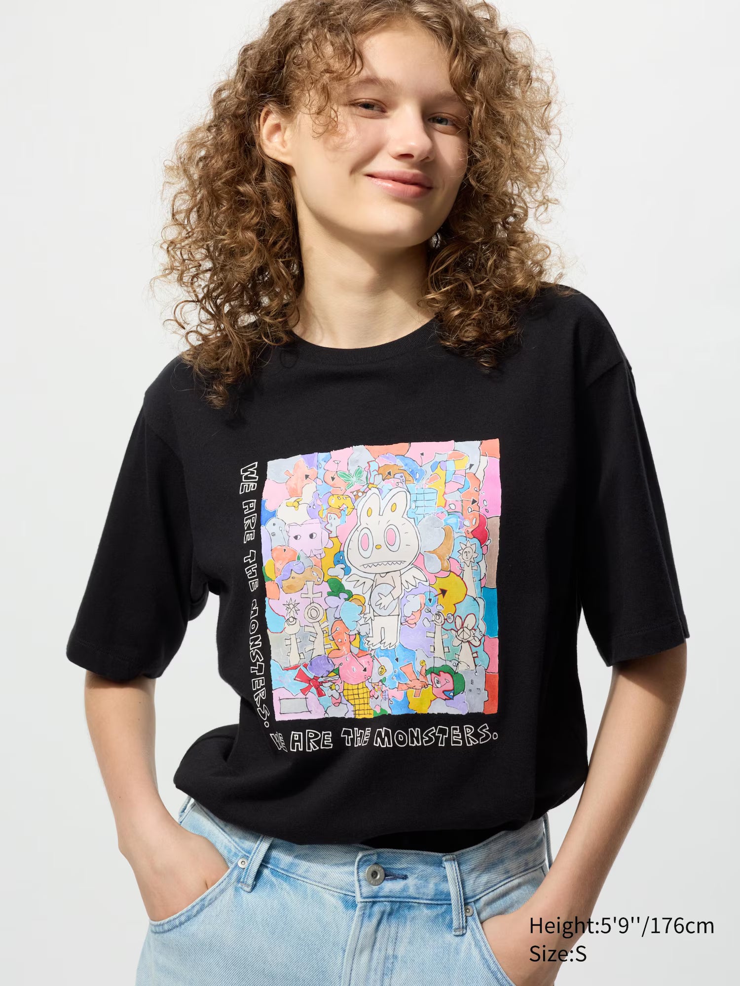 POP MART UT Graphic T-Shirt | THE MONSTERS LABUBU BLACK
