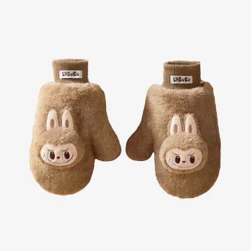 Warm Fluffy Holiday Series - LABUBU Plush Gloves - POP BOX