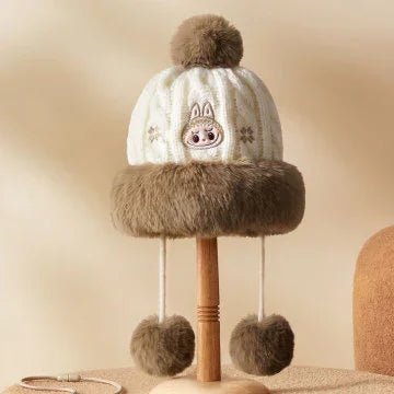 Warm Fluffy Holiday Series - LABUBU Plush Hat. - POP BOX