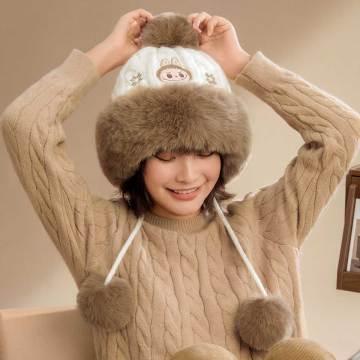 Warm Fluffy Holiday Series - LABUBU Plush Hat. - POP BOX