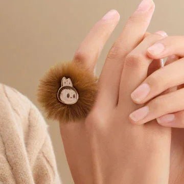 Warm Fluffy Holiday Series - LABUBU Pompom Ring - POP BOX