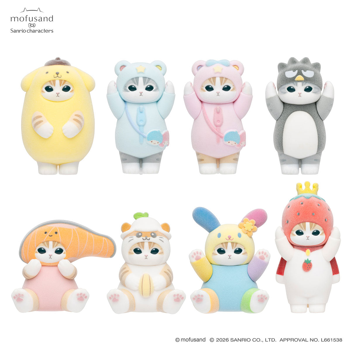 mofusand x Sanrio Characters Fluffy Flock Figure Collection Vol. 3 - POPBOXSS