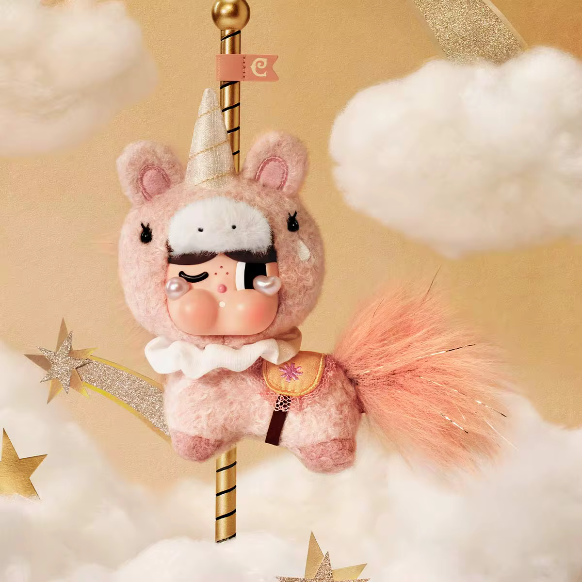 POPMART CRYBABY Crying Round n Round Series - Vinyl Plush Pendant Blind Box - POPBOXSS