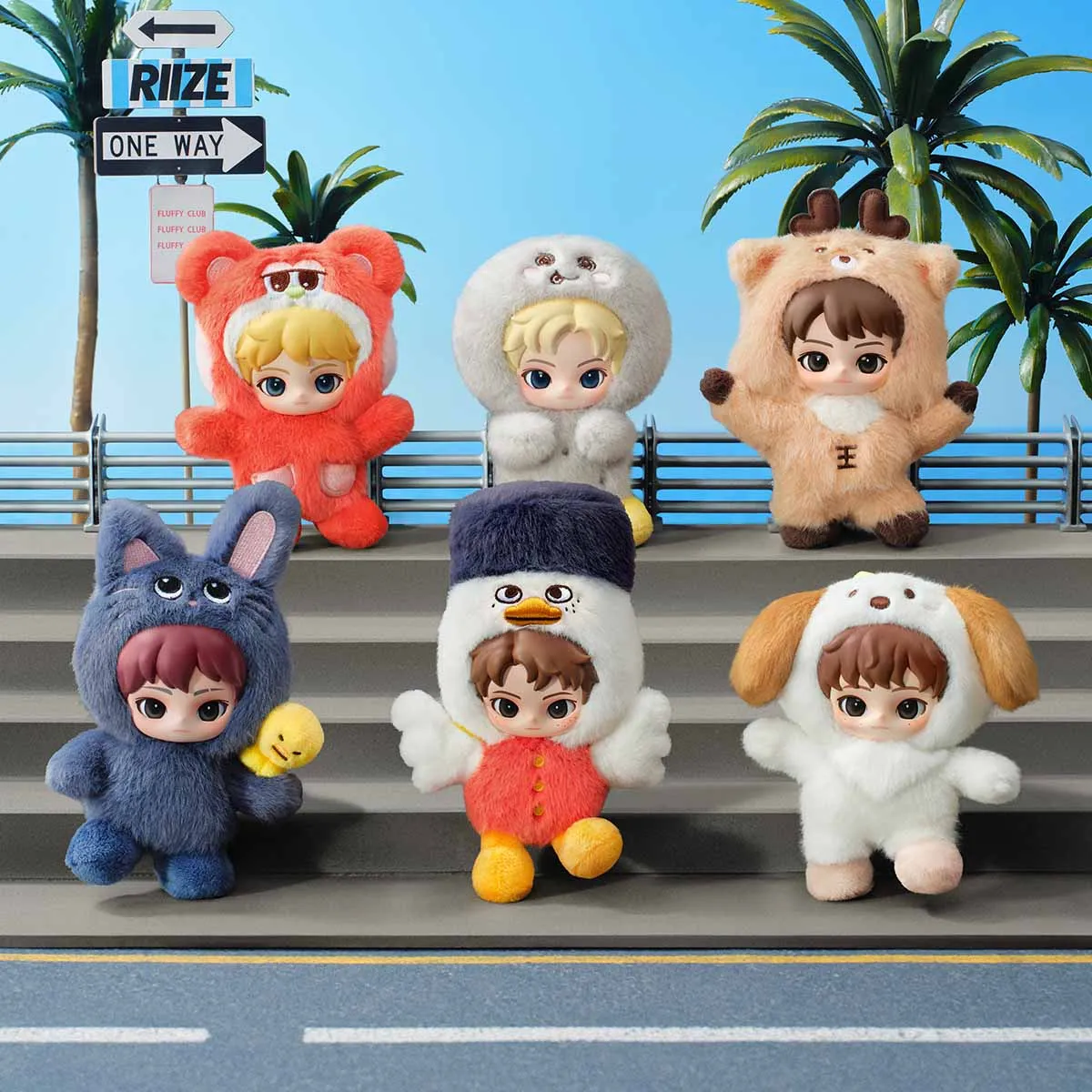 POPMART RIIZE Fluffy Club Series Vinyl Plush Doll Pendant - POPBOXSS