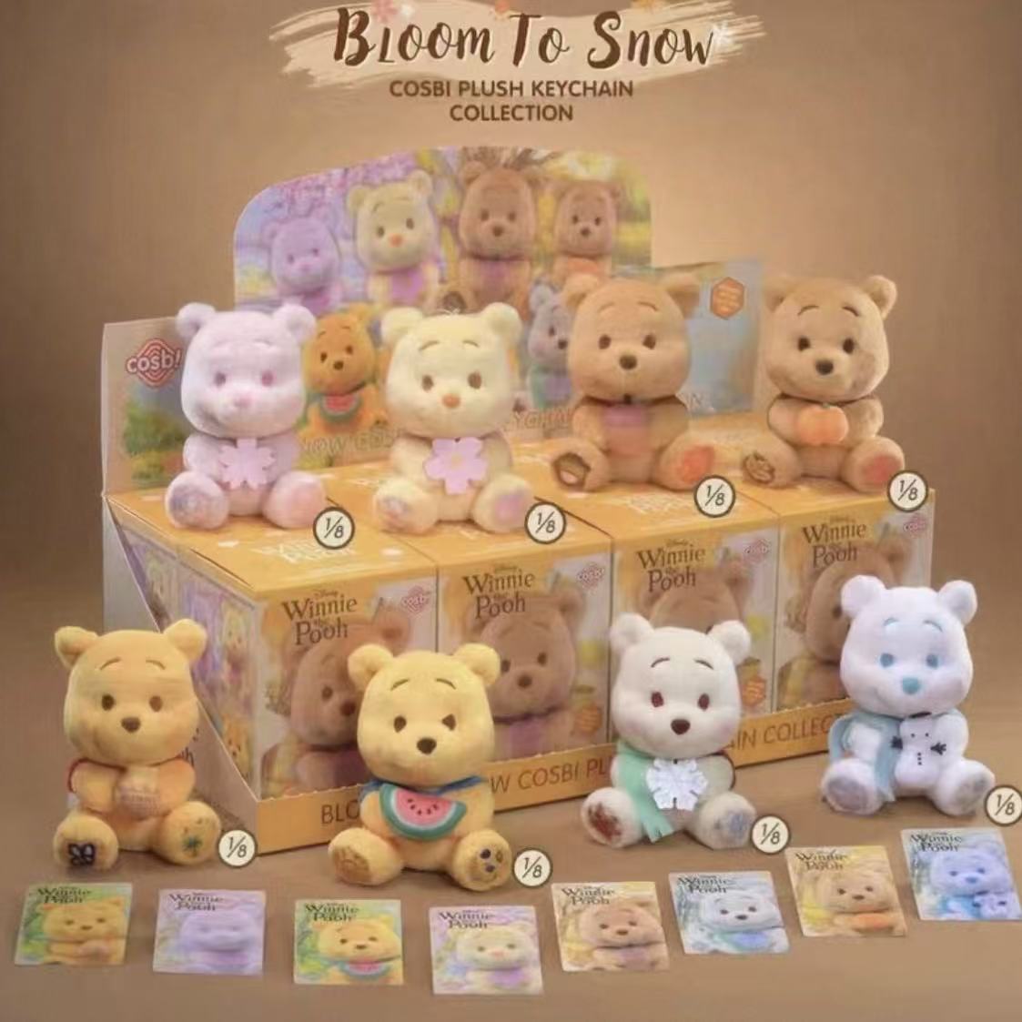 DSN Winnie the Pooh Bloom To Snow Series Cosbi Plush Keychain Collection Blind Box - POPBOXSS