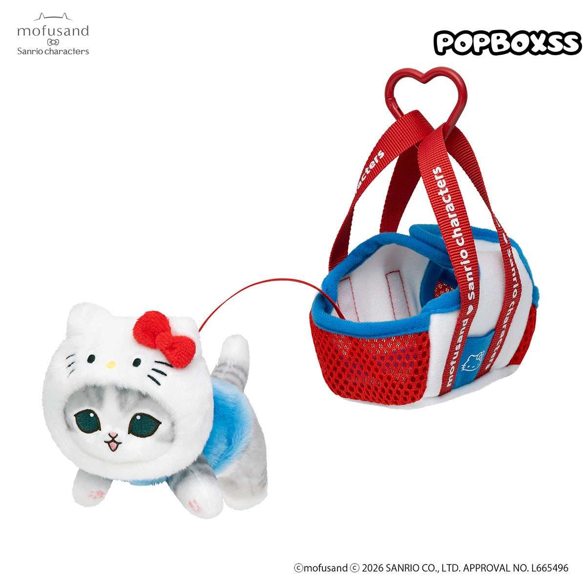mofusand x Sanrio Characters Outing Cat in Bag Mascot (PRE-ORDER) - POPBOXSS