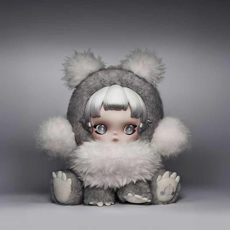 POP MART θ SKULLPANDA Punk Panda Plush Doll (PRE-ORDER） - POPBOXSS