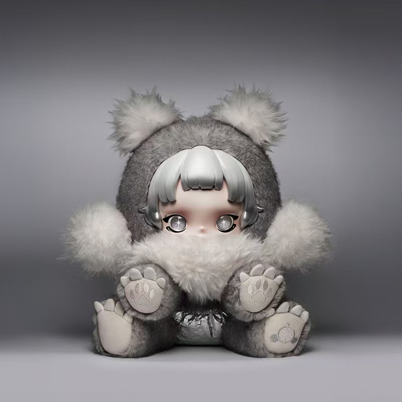 POP MART θ SKULLPANDA Punk Panda Plush Doll (PRE-ORDER） - POPBOXSS