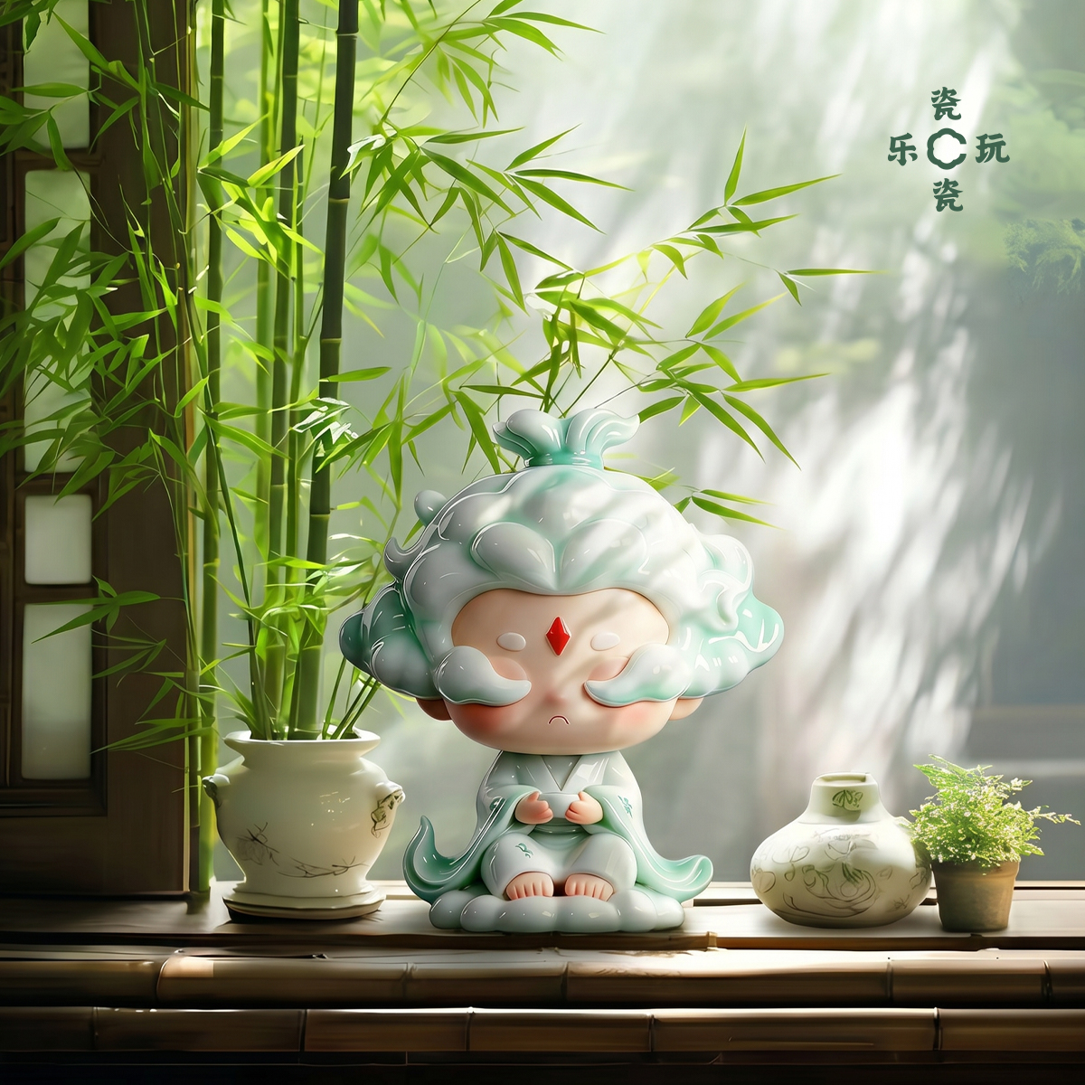 Heycera Yunyunxian Blue Waves Ceramic Trendy Toy Figurine - POPBOXSS