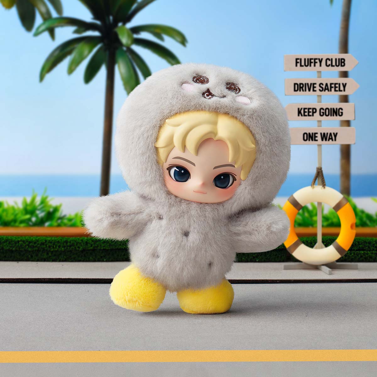 POPMART RIIZE Fluffy Club Series Vinyl Plush Doll Pendant - POPBOXSS