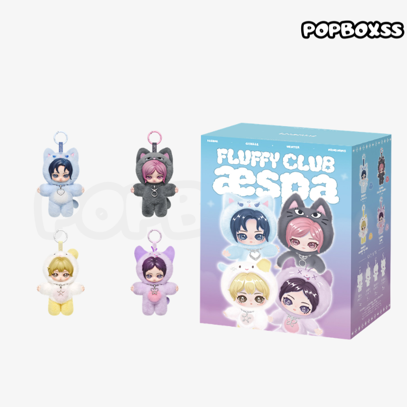 POPMART aespa Fluffy Club Series Vinyl Plush Doll Pendant（PRE ORDER） - POPBOXSS