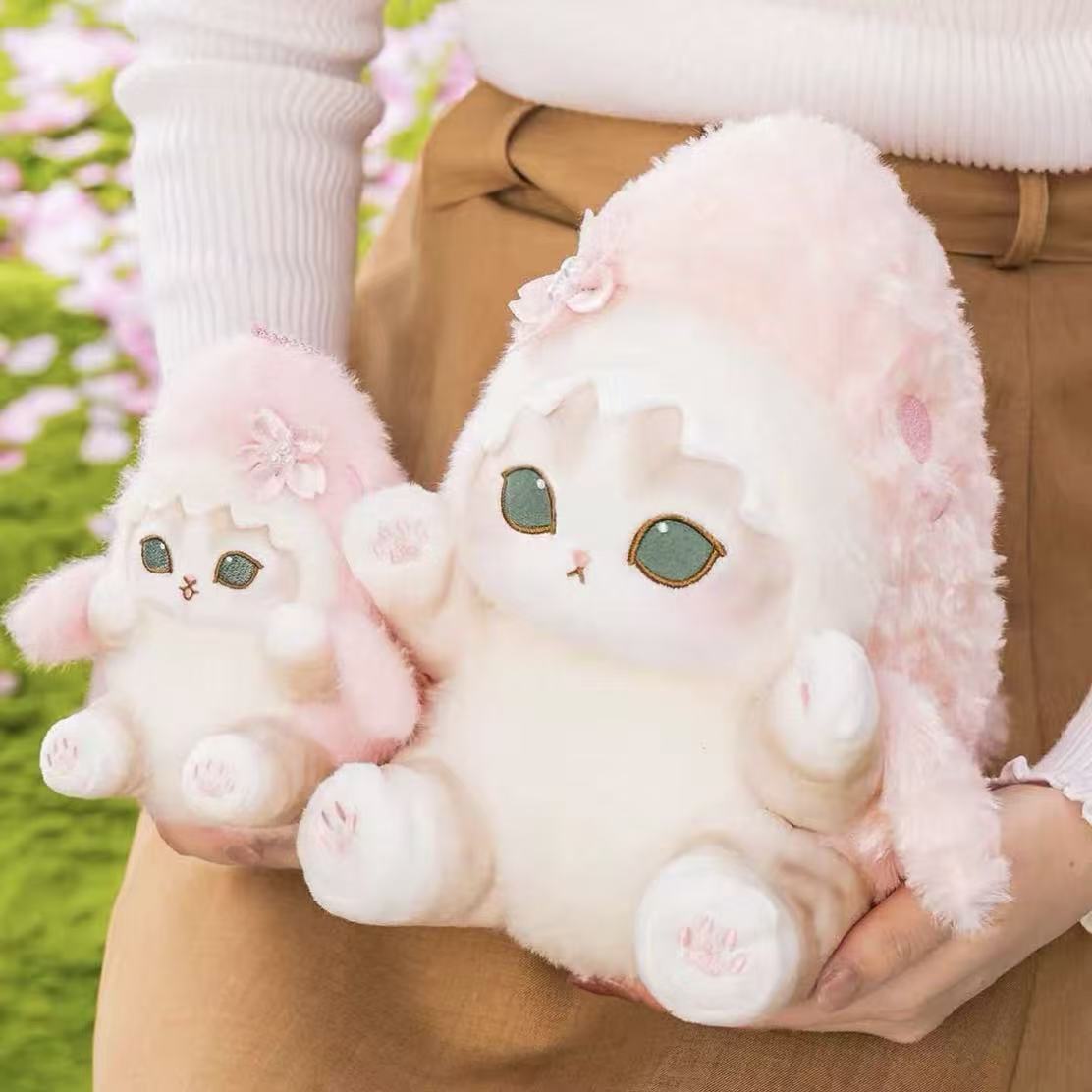 Mofusand Cherry Blossom Pink Series Plush Doll And Keychain - POPBOXSS