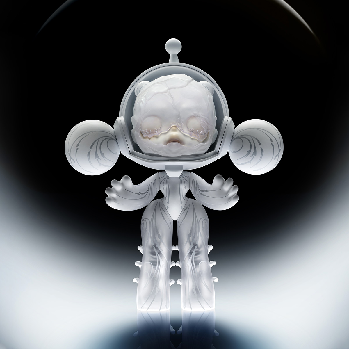 POPMART MEGA  SKULLPANDA 400% Robert Wun-Vestige d'astre - POPBOXSS