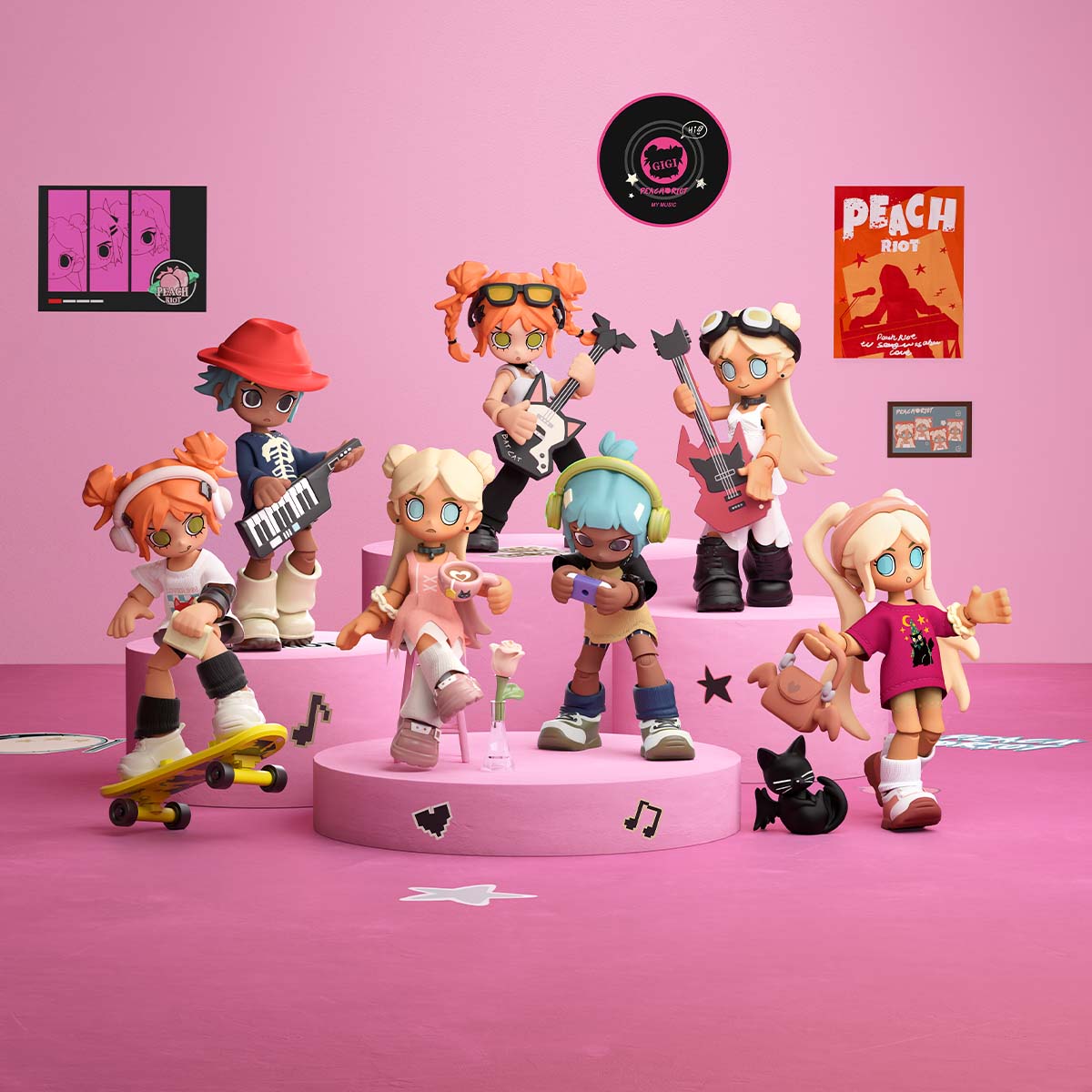 POPMART Peach Riot Carry the Music Series Block Pendant(PRE ORDER) - POPBOXSS