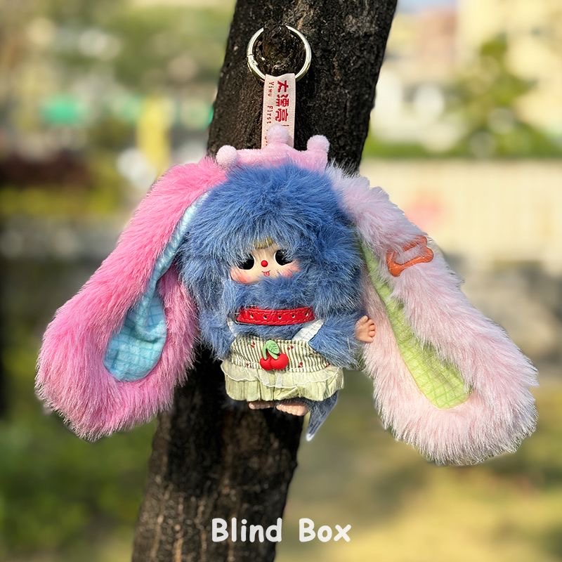 baby three miniature bunny Vinyl plush pendant blind box - POPBOXSS