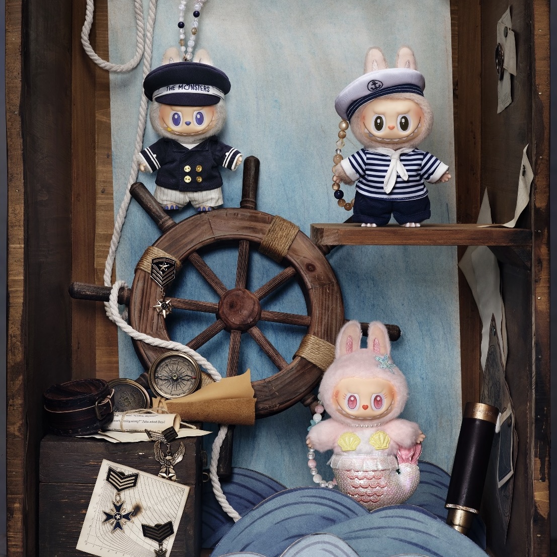 POPMART LABUBU de vliegende captain sailor mokoko Mermaid Vinyl plush toys（PRE ORDER） - POPBOXSS