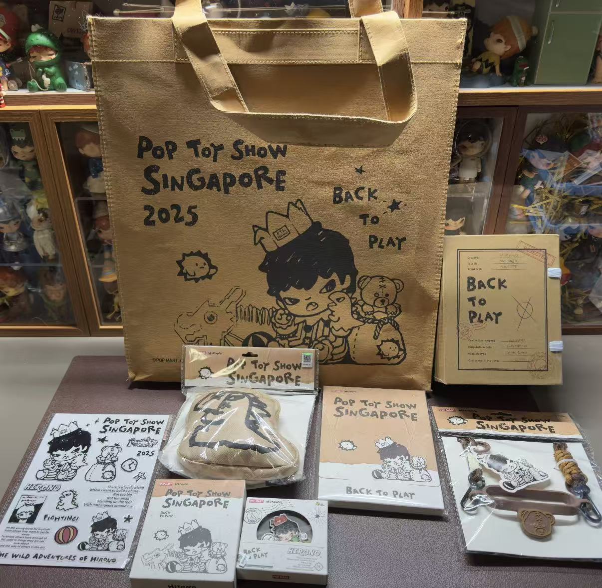 POPMART HIRONO back to play  Limited edition figurines from the Singapore PTS exhibition - POPBOXSS