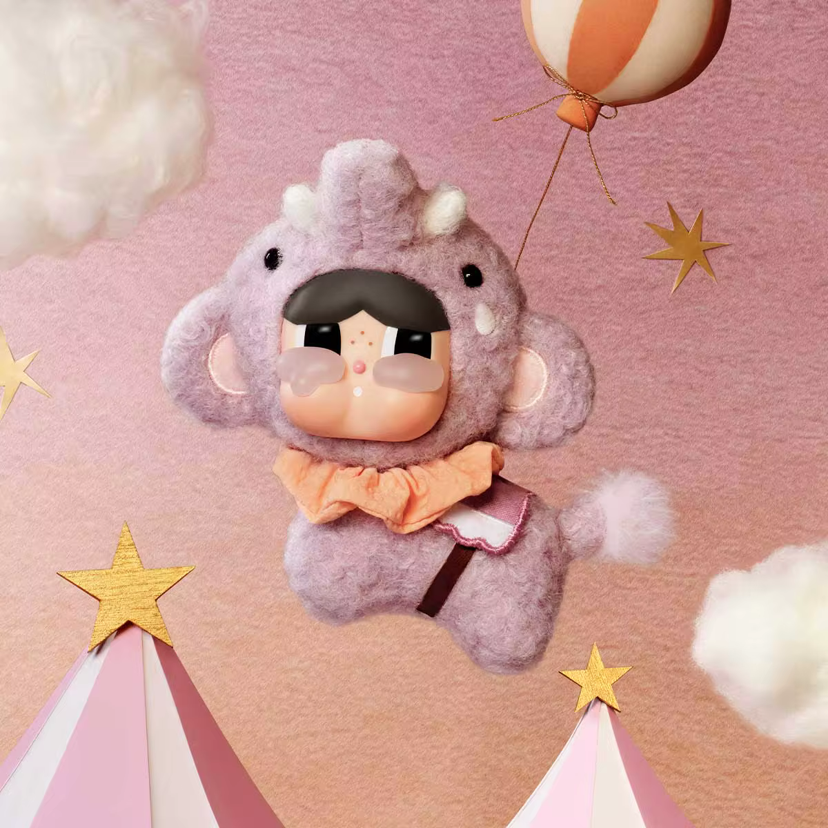 POPMART CRYBABY Crying Round n Round Series - Vinyl Plush Pendant Blind Box - POPBOXSS