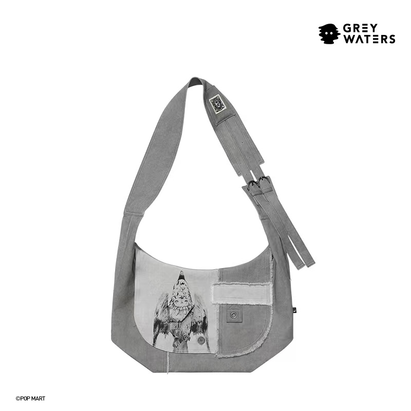 POPMART Hirono X Leah Dou Trapeze Patchwork Messenger Bag（PRE ORDER） - POPBOXSS