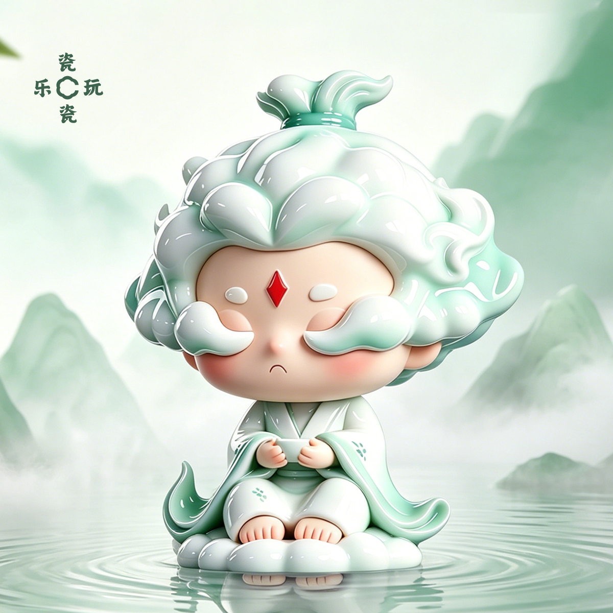 Heycera Yunyunxian Blue Waves Ceramic Trendy Toy Figurine - POPBOXSS