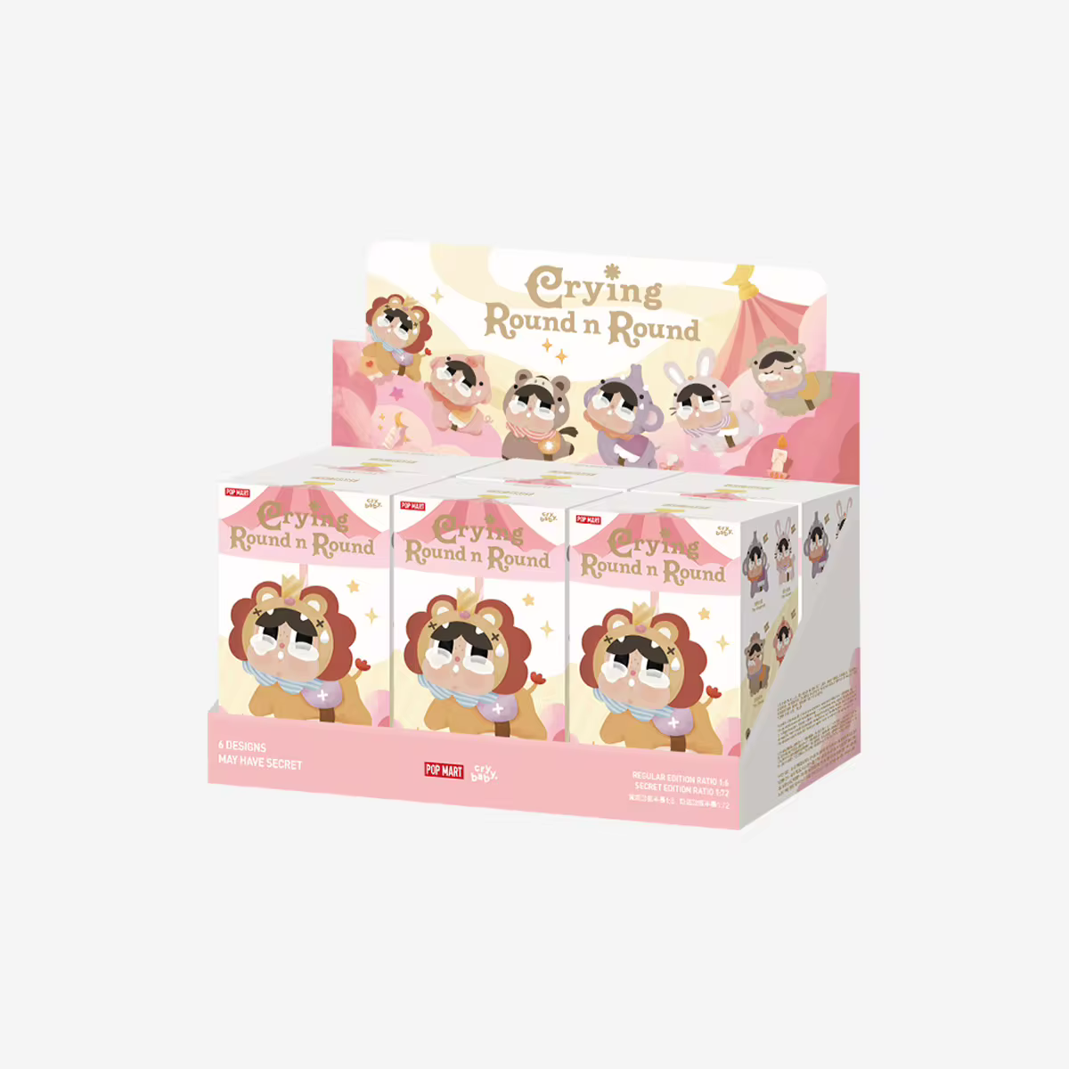 POPMART CRYBABY Crying Round n Round Series - Vinyl Plush Pendant Blind Box - POPBOXSS
