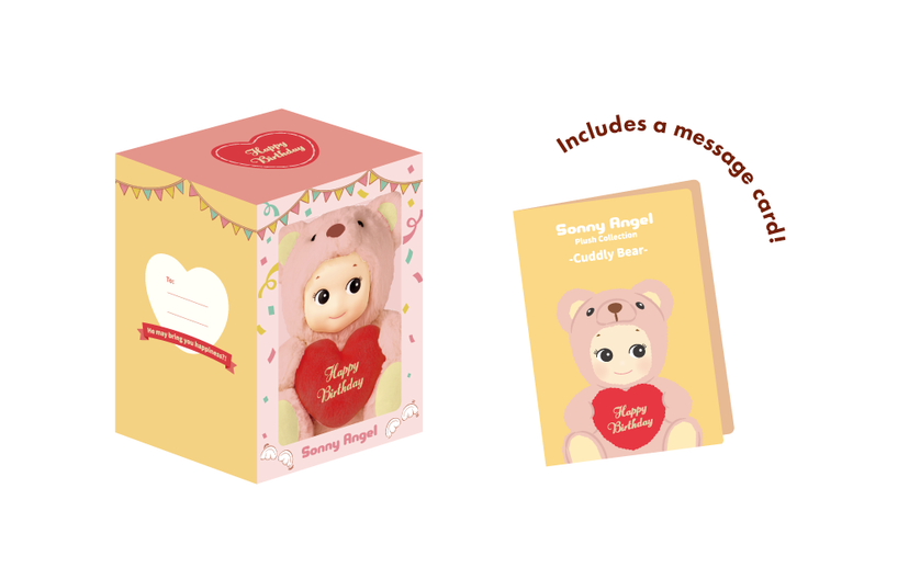Sonny angel Plush Collection - Cuddly Bear - Pink（PRE ORDER） - POPBOXSS