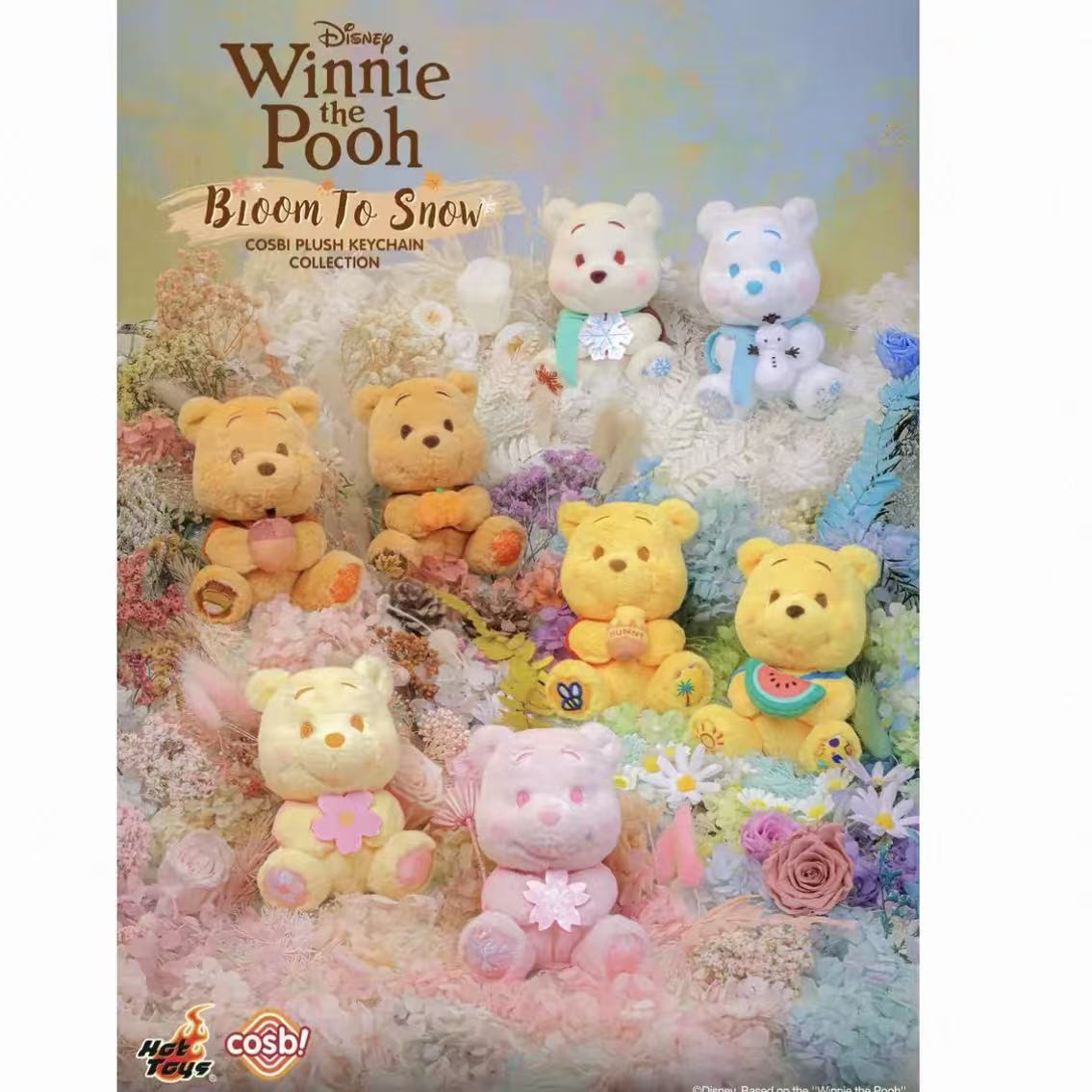 DSN Winnie the Pooh Bloom To Snow Series Cosbi Plush Keychain Collection Blind Box - POPBOXSS