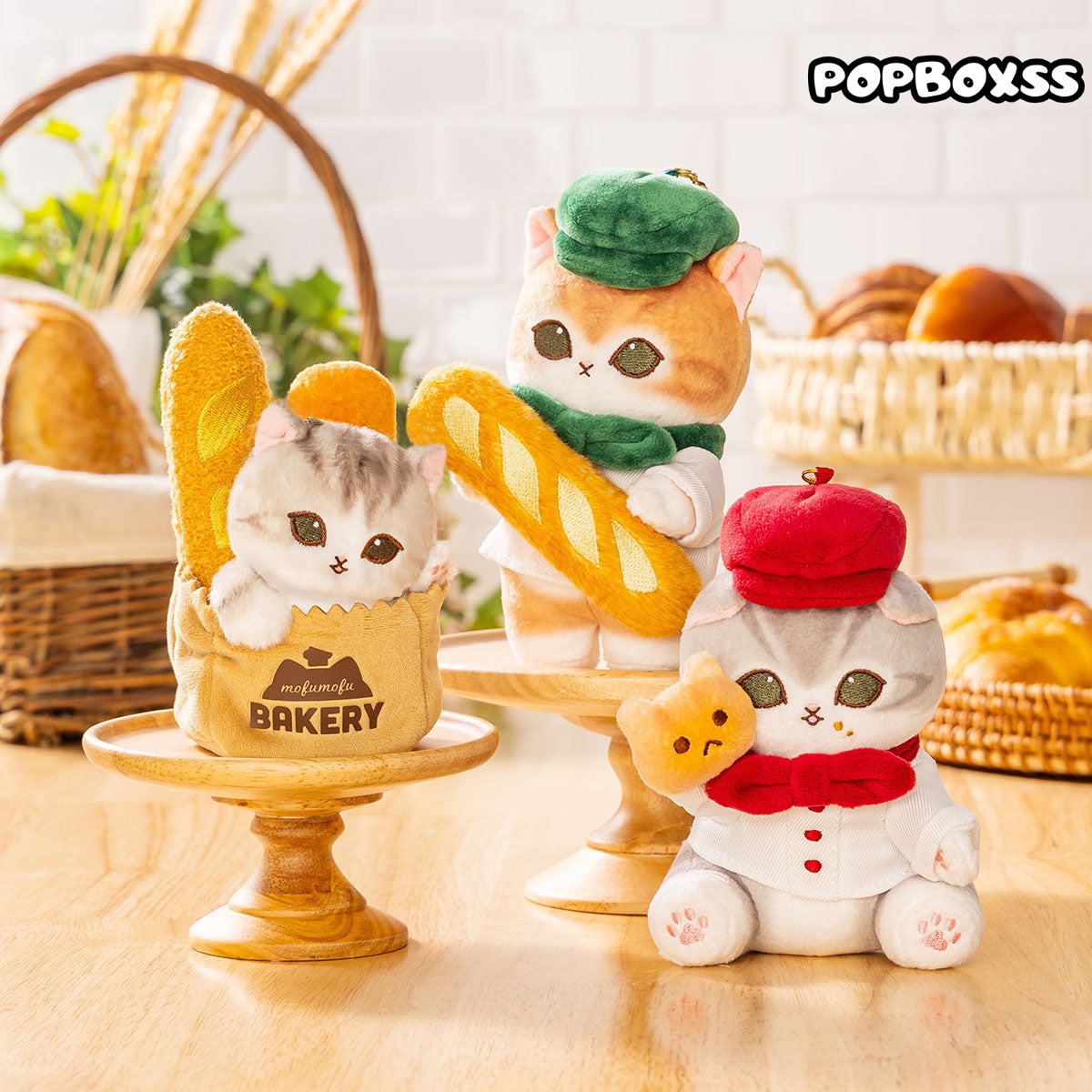 mofusand Mofumofu Bakery Baker Cat Mascot Keychain(PRE-ORDER) - POPBOXSS