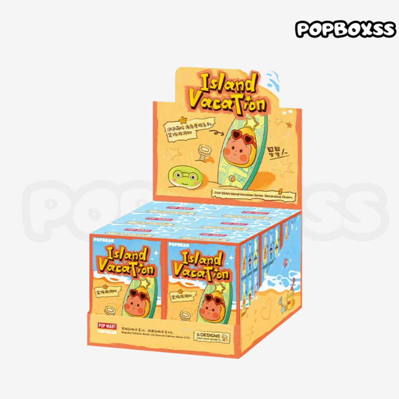 POPMART POP BEAN Island Vacation Series Shoe Charms Blind Box - POPBOXSS