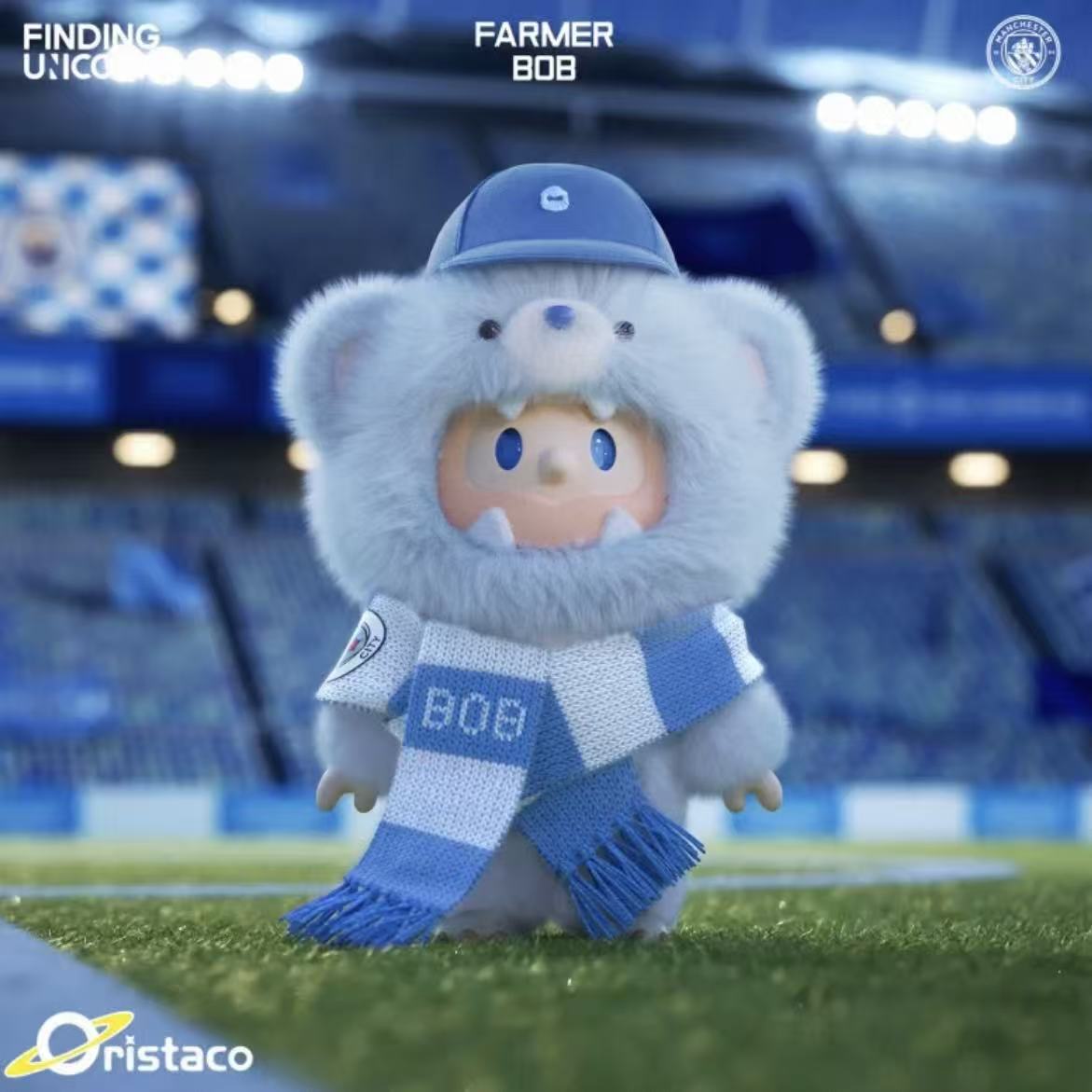 Farmer BOB Manchester City Bear Series Vinyl Plush Pendant - POPBOXSS
