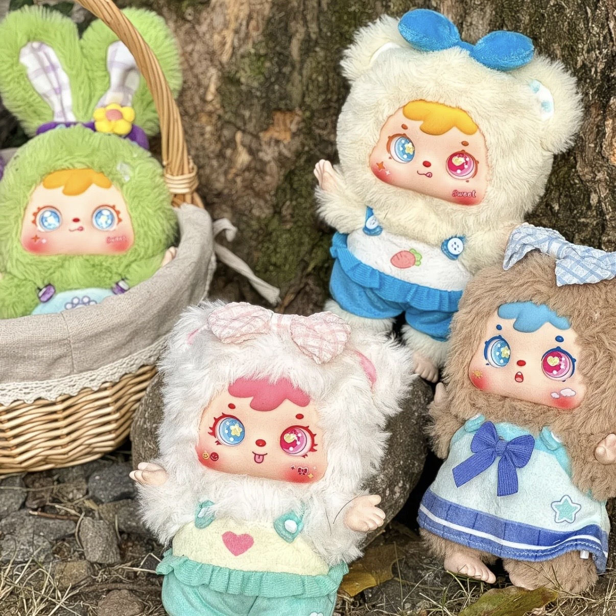 【 US 3-5 Arrival】Samuel- Little Bear And Little Rabbit's Happy Picnic Series Plush Dolls, Blind Box - POPBOXSS