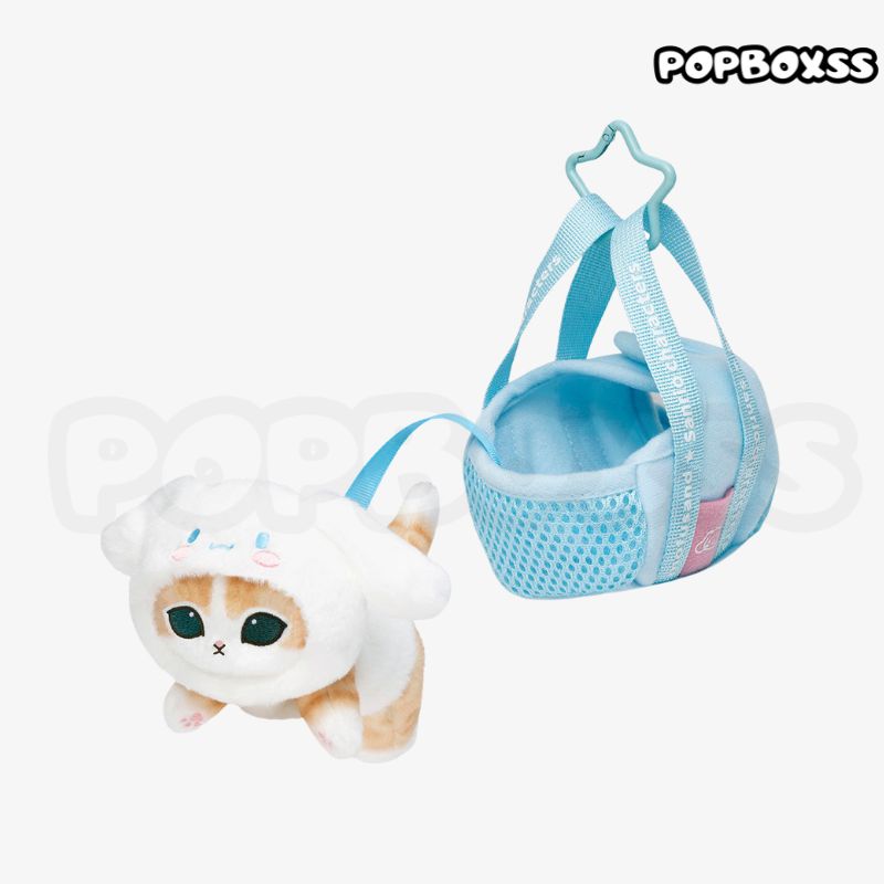 mofusand x Sanrio Characters Outing Cat in Bag Mascot (PRE-ORDER) - POPBOXSS