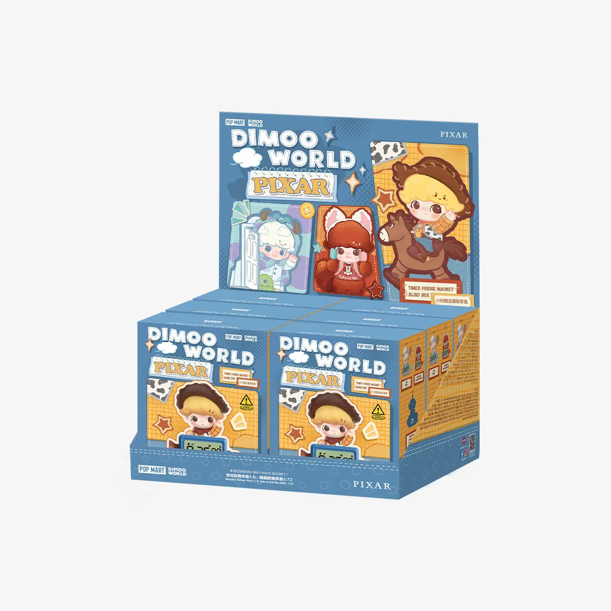 POPMART DIMOO WORLD x PIXAR Series - Timer FridgeMagnet Blind Box(PRE ORDER) - POPBOXSS