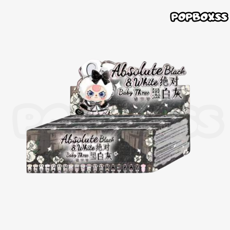Baby three Absolute Black and White Vinyl plush toy blind box - POPBOXSS