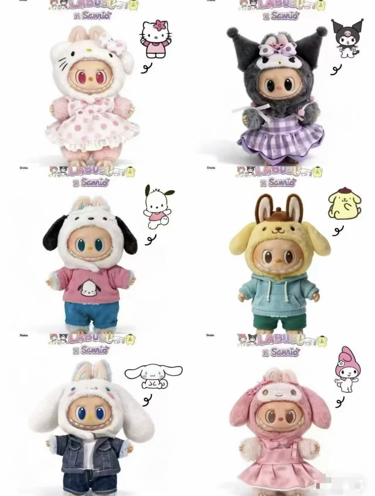 THE MONSTERS LABUBU × SANRIO Characters Series Vinyl Plush Pendant Blind Box (PRE-ORDER) - POPBOXSS