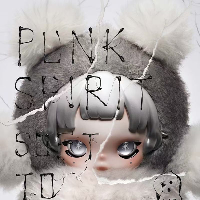 POP MART θ SKULLPANDA Punk Panda Plush Doll (PRE-ORDER） - POPBOXSS