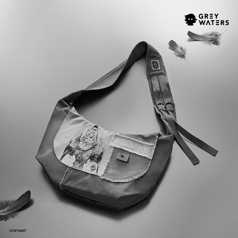 POPMART Hirono X Leah Dou Trapeze Patchwork Messenger Bag（PRE ORDER） - POPBOXSS